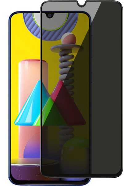 Samsung Galaxy A31 Hayalet Privacy Gizli Cam Ekran Koruyucu Siyah