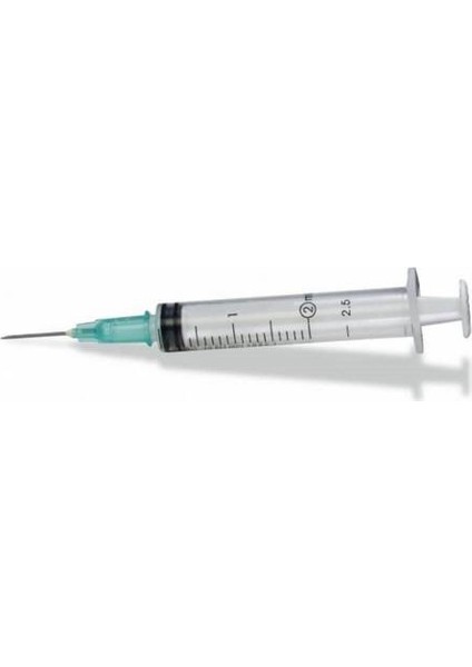 2 ml 3parça 21G x 16MM Yeşil Kısa Uçlu Veteriner Enjektörü 250'LI Contasız