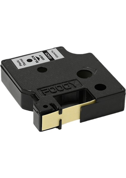 Dymo D1 Etiket Muadili Plastik Thermal 12 mm 7 mt Gri Siyah fiyatları