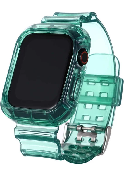 Nezih Case Kayış/kordon ve Kasa Koruyucu Apple Watch Seri 2/3/4/5/6/se 40 mm Uyumlu Kordon Yeşil