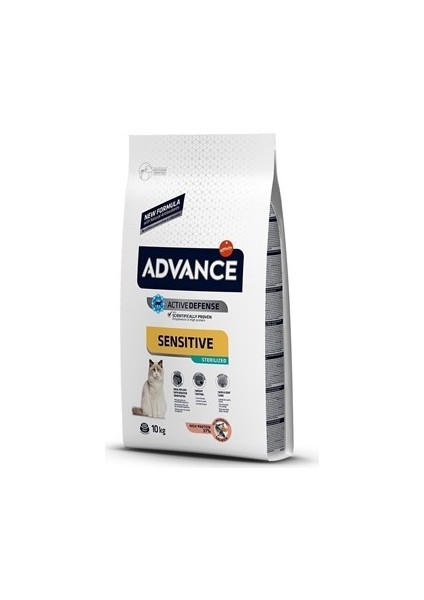 Sterilised Sensitive Somonlu Kısırlaştırılmış Yetişkin Kedi Maması 10 kg