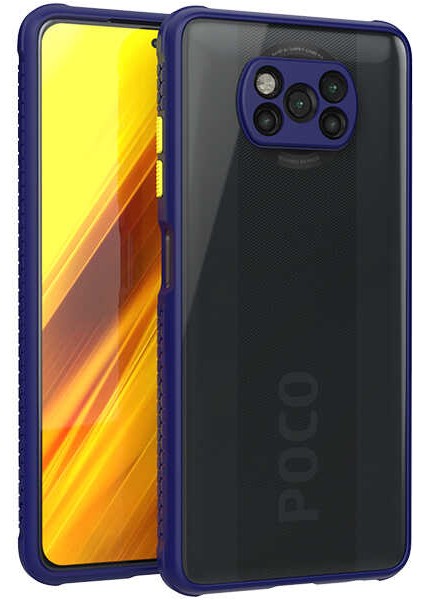 - Xiaomi Poco X3 / Poco X3 Nfc / Poco X3 Pro - Kılıf ​​kenarları Tırtıklı Renkli Düğmeli Kaff Kapak