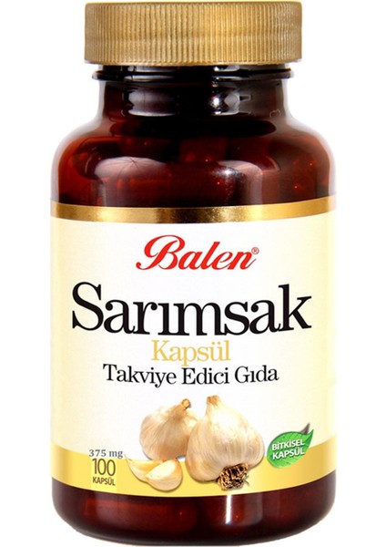 Sarımsak Kapsül 375 mg 100 Kapsül x 3 Adet