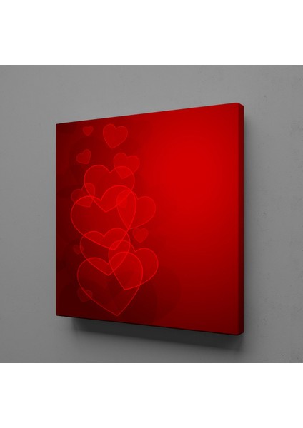 Kırmızı Kalpler 120 x 120 cm