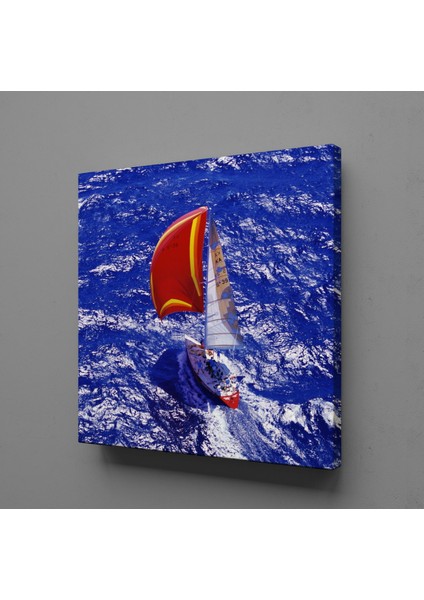 Mavi Denizdeki Tekne 50 x 50 cm