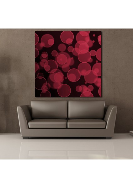 Kırmızı Daireler 200X200 cm
