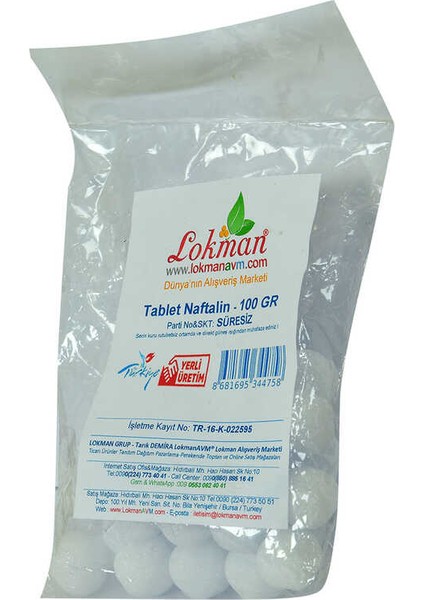 Naftalin Bilya Tablet 100 gr Paket