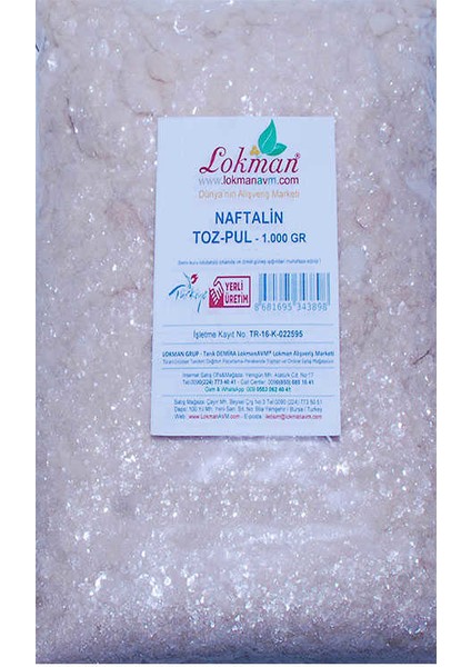 Naftalin Toz Pul 1000 gr Paket