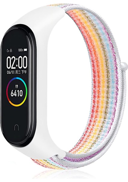 Xiaomi Mi Band 6 Saat Kayışı Hasır Örme Kordon Kayış No-9