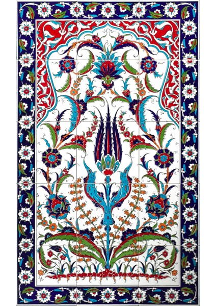 - 60*100 Cm. El Dekoru Iznik Çini Pano