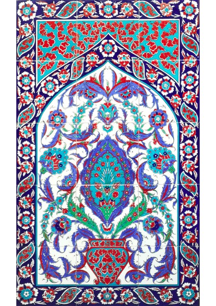 - 60*100 Cm. El Dekoru Iznik Çini Pano