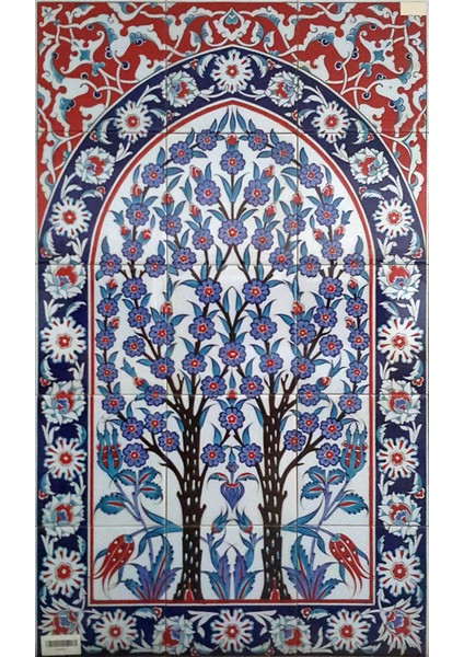 - 60*100 Cm. El Dekoru Kütahya Çini Pano