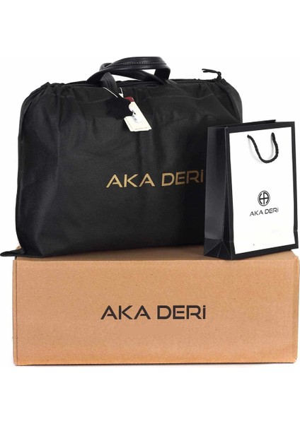 Siyah Lazer Desenli - Deri Evrak Çantası 251