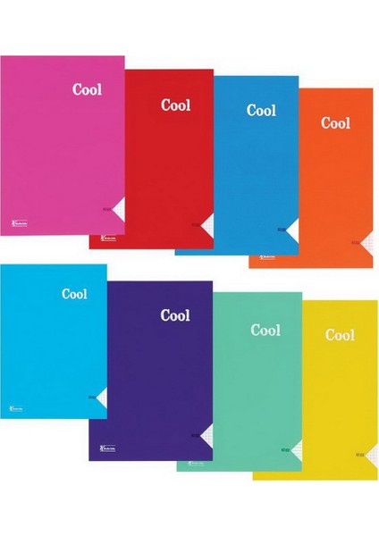 Cool A5 60 Yaprak Kareli Pp Kapak Okul Defteri 450632-99