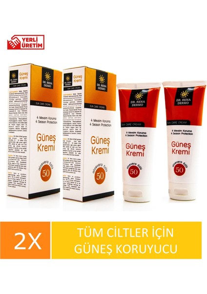 Dr Rena Dermo Güneş Kremi 50+ Faktör 100 ml x 2