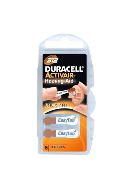 Kulaklık Pili 312 No 6 Adet Duracell