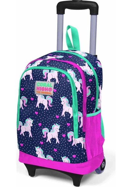 Yaygan Coral High Çekçekli Işıklı Okul Çantası 23366 modelleri