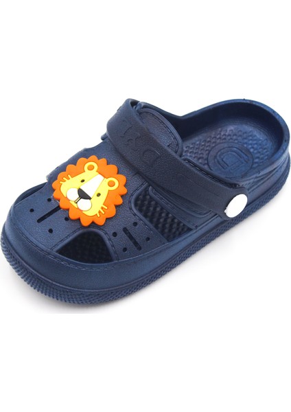 Çocuk Günlük Kaymaz Taban Hayvan Figürlü Çocuk Sandalet Terlik - Lacivert fiyatları