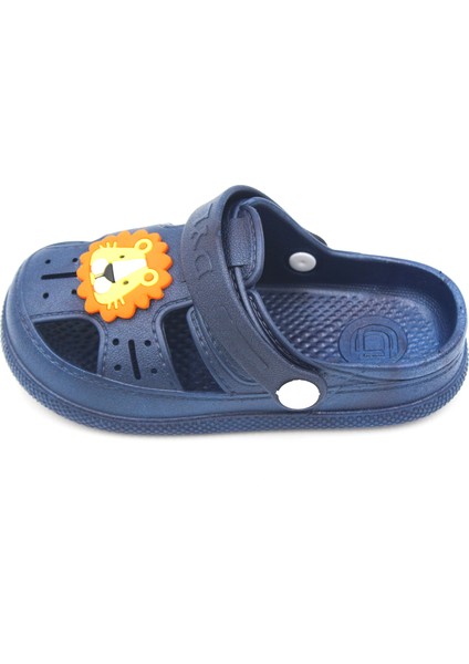 Çocuk Günlük Kaymaz Taban Hayvan Figürlü Çocuk Sandalet Terlik - Lacivert modelleri