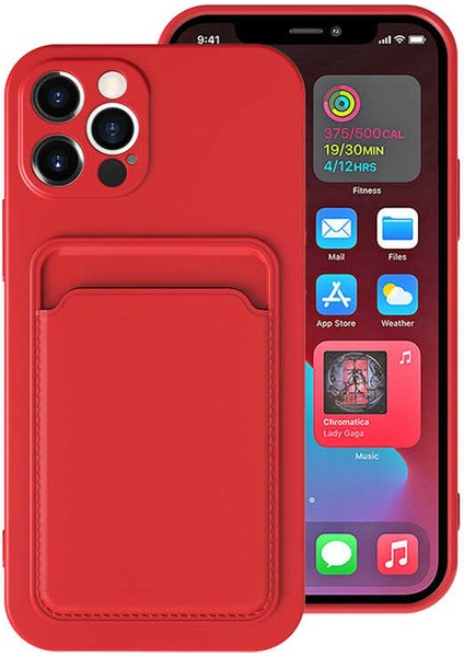 - iPhone 12 Pro Max - Kılıf ​​kamera Korumalı Kart Bölmeli Ofix Kapak