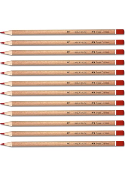 Başlık-Kopya Kalemi - Natural Kırmzı - 12'li Set