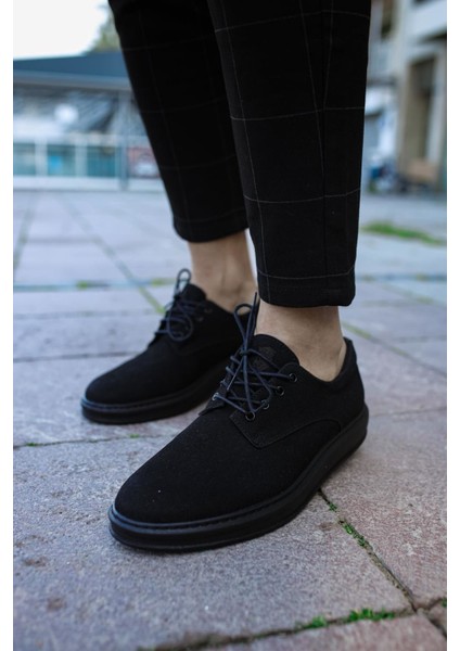 Klasik Erkek Ayakkabı 001 Siyah Süet (Siyah Taban) fiyatları