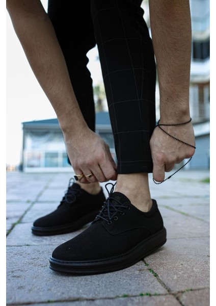 Klasik Erkek Ayakkabı 001 Siyah Süet (Siyah Taban) modelleri