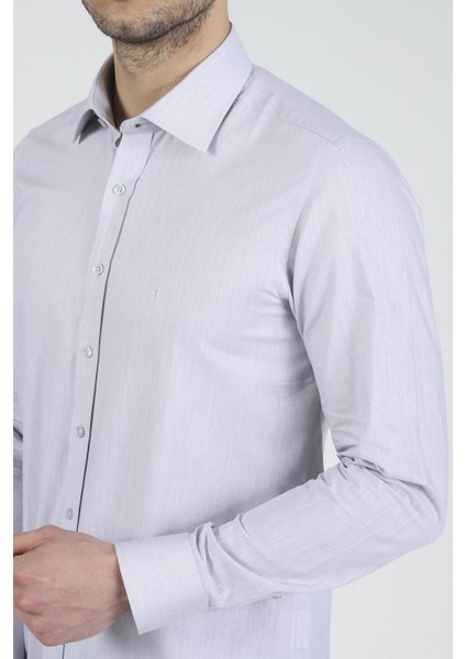 Slim Fit Uzun Kollu Erkek Gömlek 525-DB02