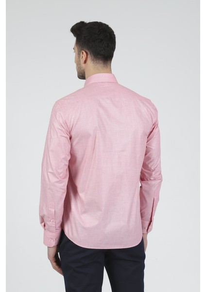Slim Fit Uzun Kollu Erkek Gömlek 525-DB13
