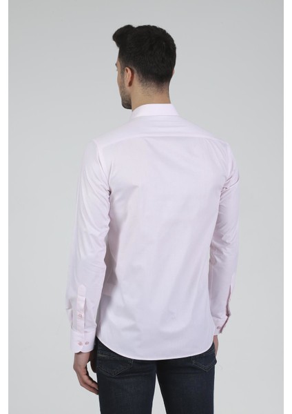 Slim Fit Uzun Kollu Erkek Gömlek 525-DB13