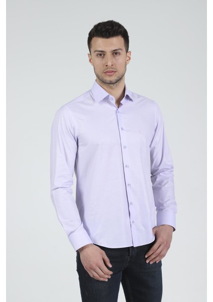 Slim Fit Uzun Kollu Erkek Gömlek 525-DB13