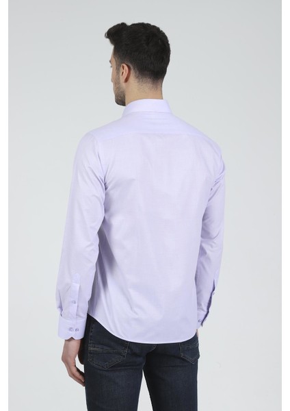 Slim Fit Uzun Kollu Erkek Gömlek 525-DB13