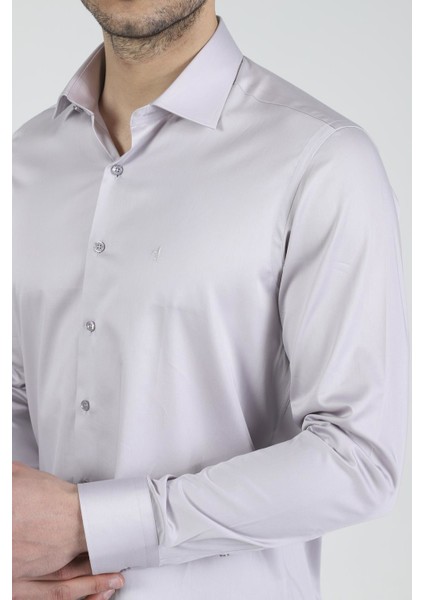 Slim Fit Uzun Kollu Erkek Gömlek 585-DB02