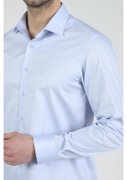 Slim Fit Uzun Kollu Erkek Gömlek 585-DB02