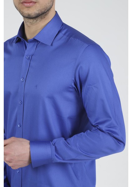 Slim Fit Uzun Kollu Erkek Gömlek 585-DB39