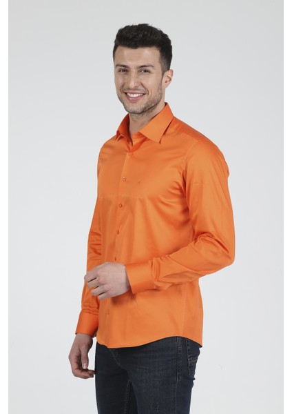 Slim Fit Uzun Kollu Erkek Gömlek 585-DB39