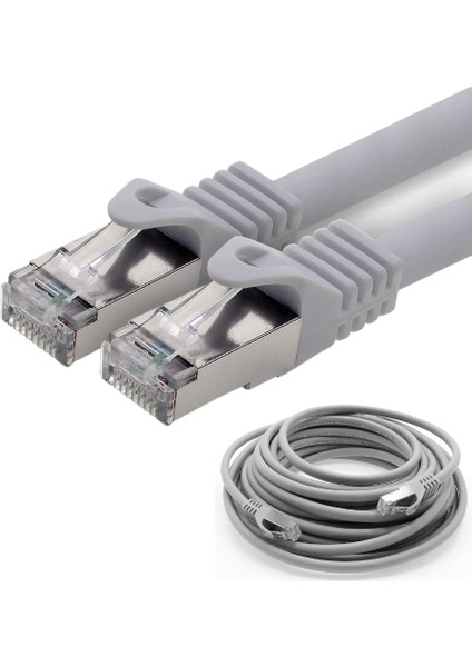 CAT7 S/FTP Ethernet (Network, LAN) Kablosu, Gri, 50 cm