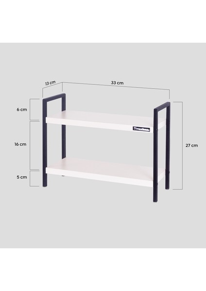 Metal Masa Servis Rafı Dekoratif Banyo Düzenleyici