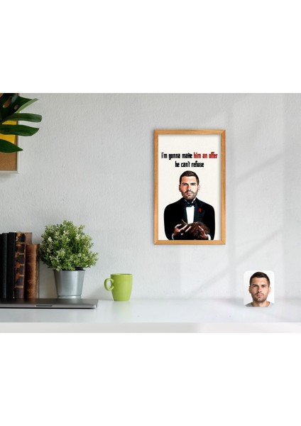 Kişiye Özel Godfather Baba Karikatürlü Dekoratif Retro Ahşap Tablo-9
