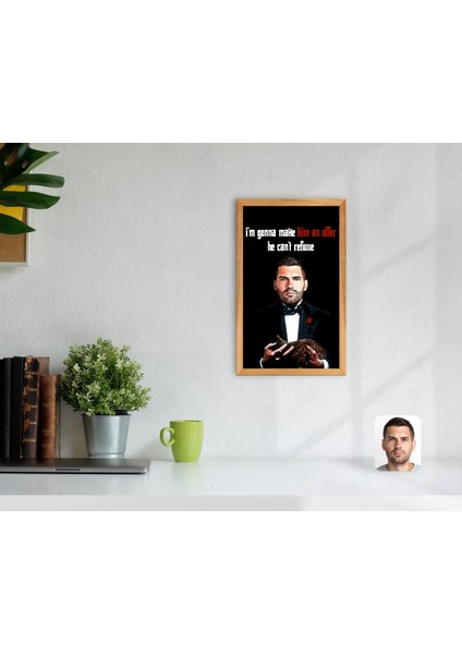Kişiye Özel Godfather Baba Karikatürlü Dekoratif Retro Ahşap Tablo-4