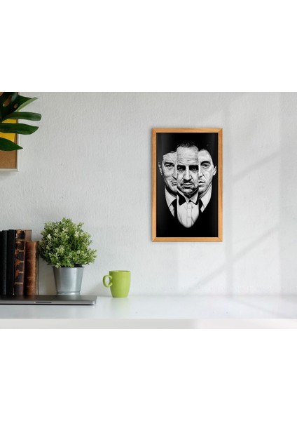 Gift Godfather Baba Tasarımlı Dekoratif Retro Ahşap Tablo-5