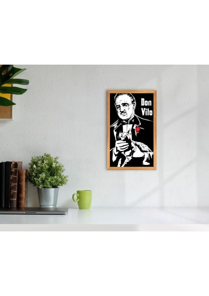 Gift Godfather Baba Tasarımlı Dekoratif Retro Ahşap Tablo-2