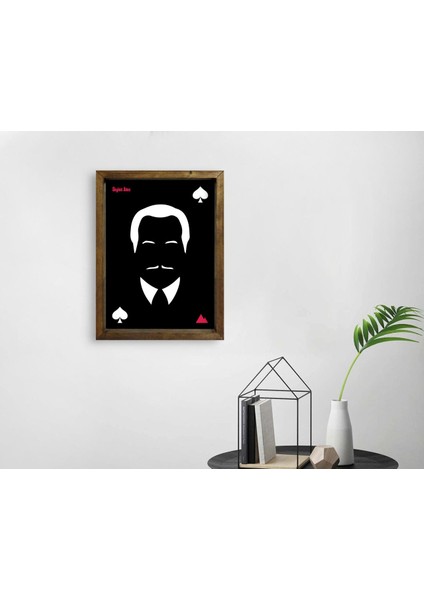 Gift Isme Özel Godfather Baba Tasarımlı Doğal Masif Ahşap Çerçeveli Tablo 45X65CM-15