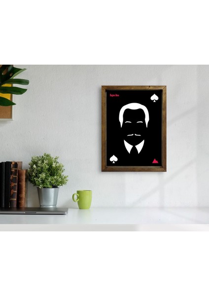 Gift Isme Özel Godfather Baba Tasarımlı Doğal Masif Ahşap Çerçeveli Tablo 45X65CM-15