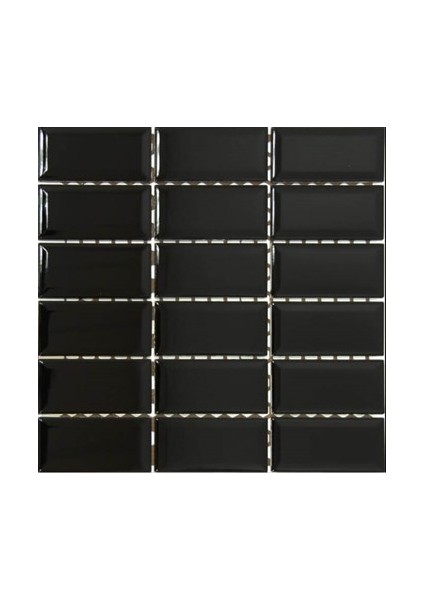 5X10 Metro Tiles Mozaik Siyah Karo (1 M2)