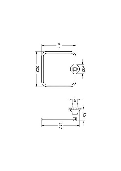 VitrA Juno Classic A44420 Halka Havluluk, Krom