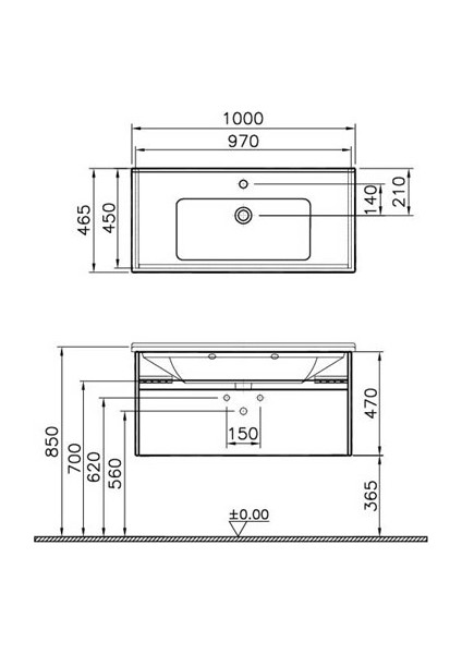 S50+ Lavabo Dolabı 100 cm Parlak Beyaz 54742 fiyatları