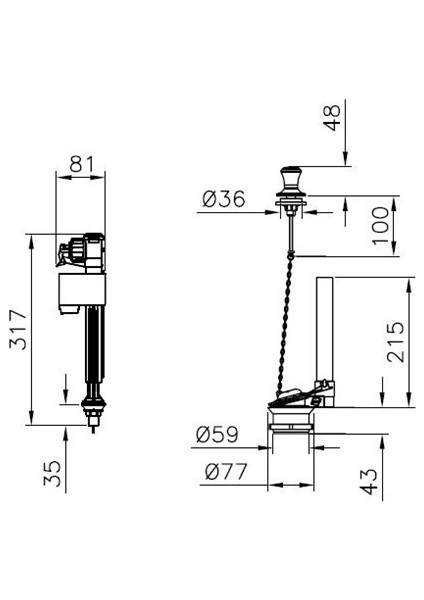 Çekmeli Iç Takım Tek Kademe 330B1510