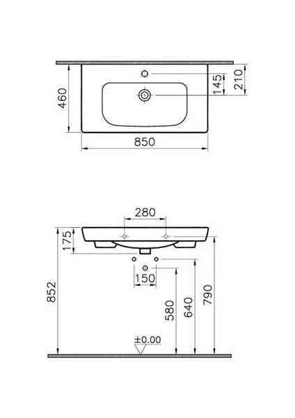 S20 5523B003-0001 Etajerli Lavabo, 85 cm fiyatları
