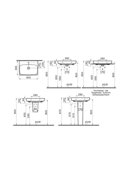 Metropole Lavabo 60 cm 5662B003-0973 fiyatları